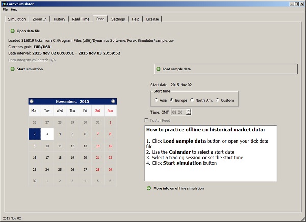 Forex Simulator Offline -Market Data 